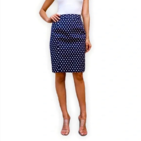 Pixley Polka Dot Pencil Skirt, Size M - Picture 3 of 13